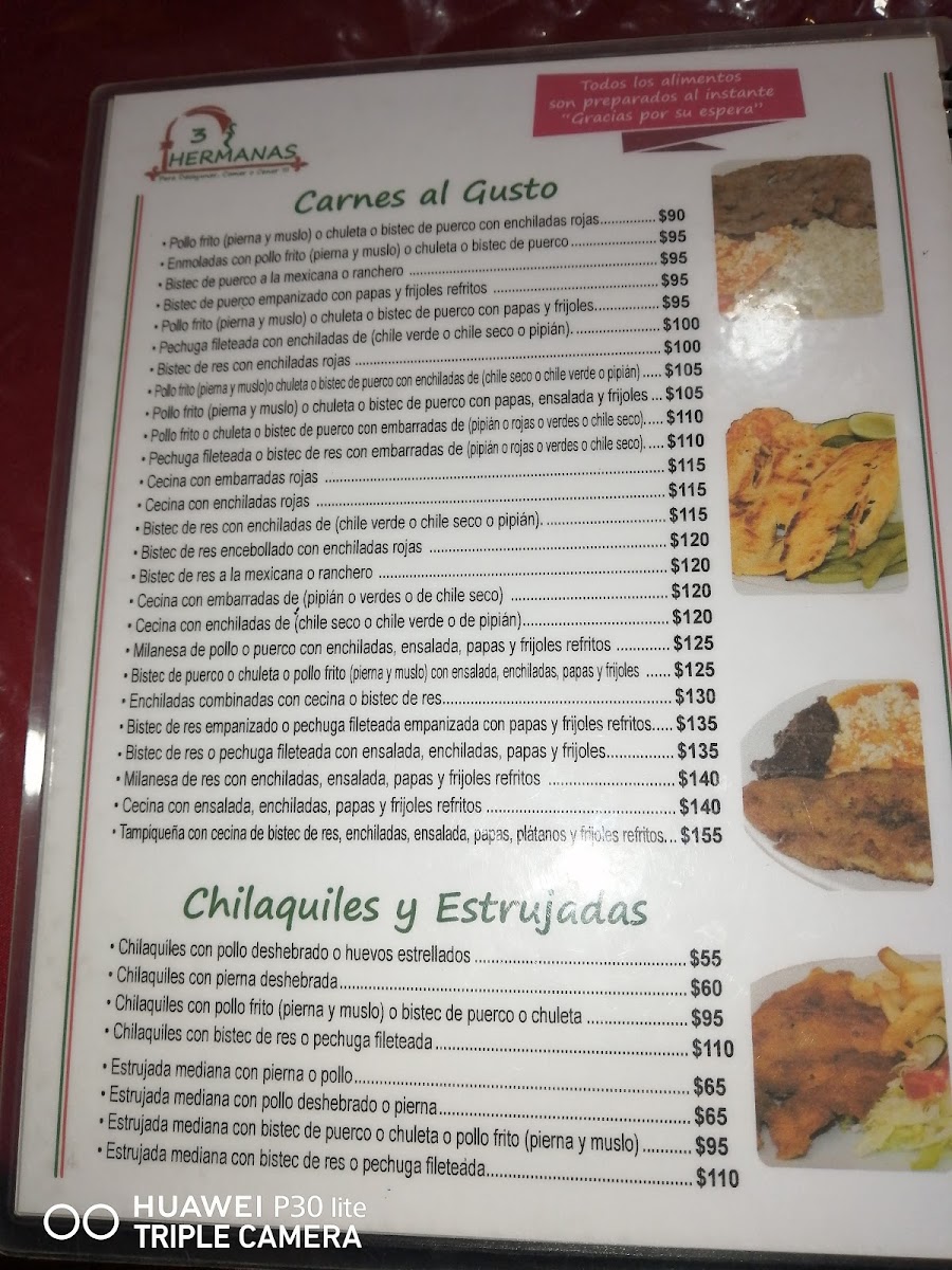 Restaurante Las Tres Hermanas Menu - Image 3